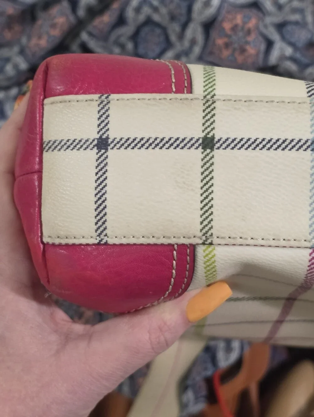 Coach Vintage Plaid Tote Bag in Raspberry Pink Plaid